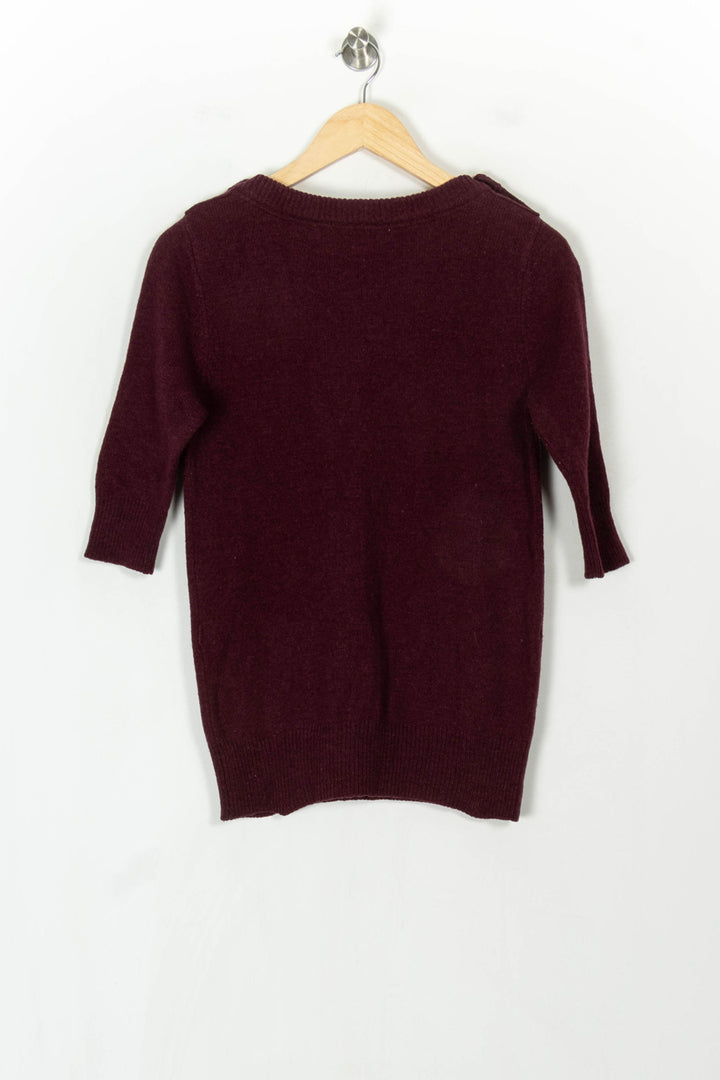 Pull Bordeaux - Taille L/40 de la marque Sessùn | PARAD122678 - Vendu par Paradigme - Image 5