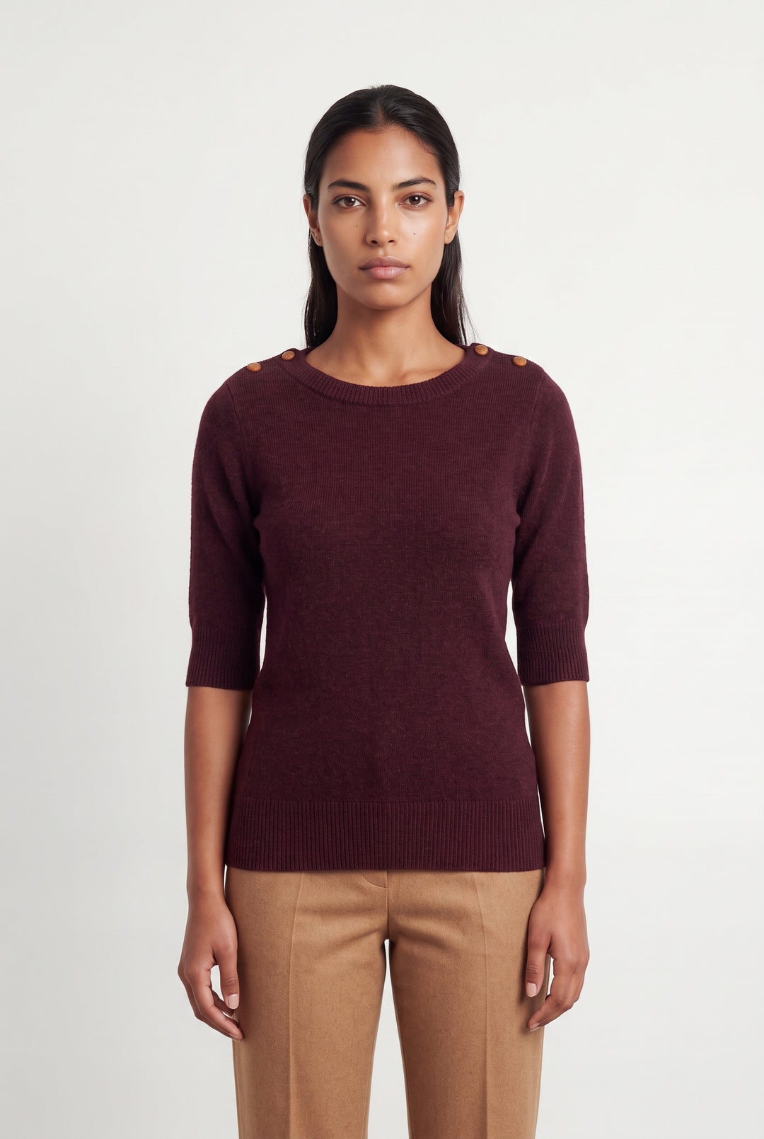 Pull Bordeaux - Taille L/40 de la marque Sessùn | PARAD122678 - Vendu par Paradigme - Image 1