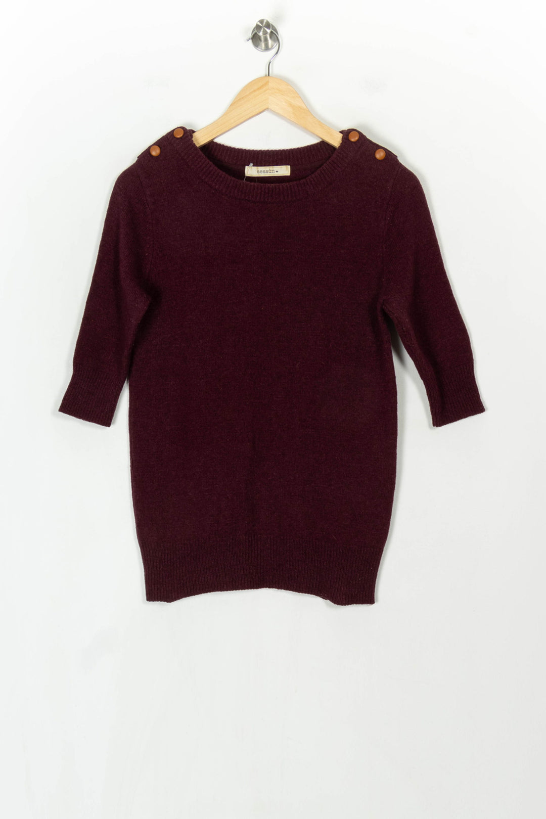 Pull Bordeaux - Taille L/40 de la marque Sessùn | PARAD122678 - Vendu par Paradigme - Image 2