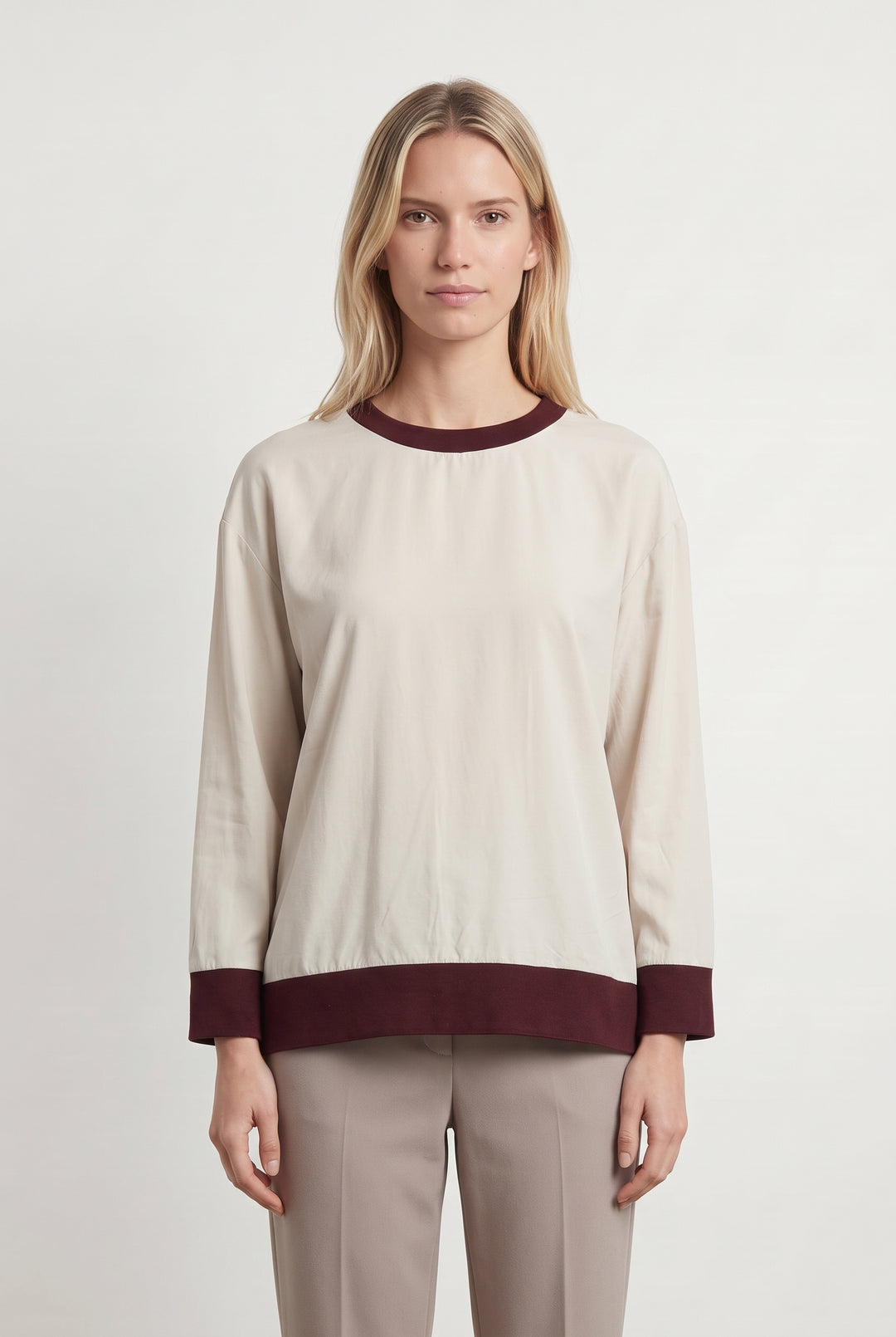 Sweatshirt Beige et Bordeaux - Taille S/36 de la marque COS | PARAD122681 - Vendu par Paradigme - Image 1