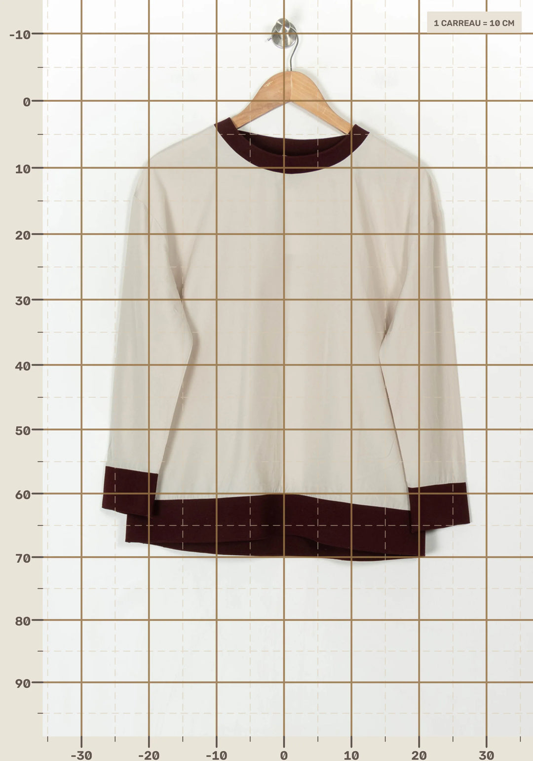 Sweatshirt Beige et Bordeaux - Taille S/36 de la marque COS | PARAD122681 - Vendu par Paradigme - Image 4