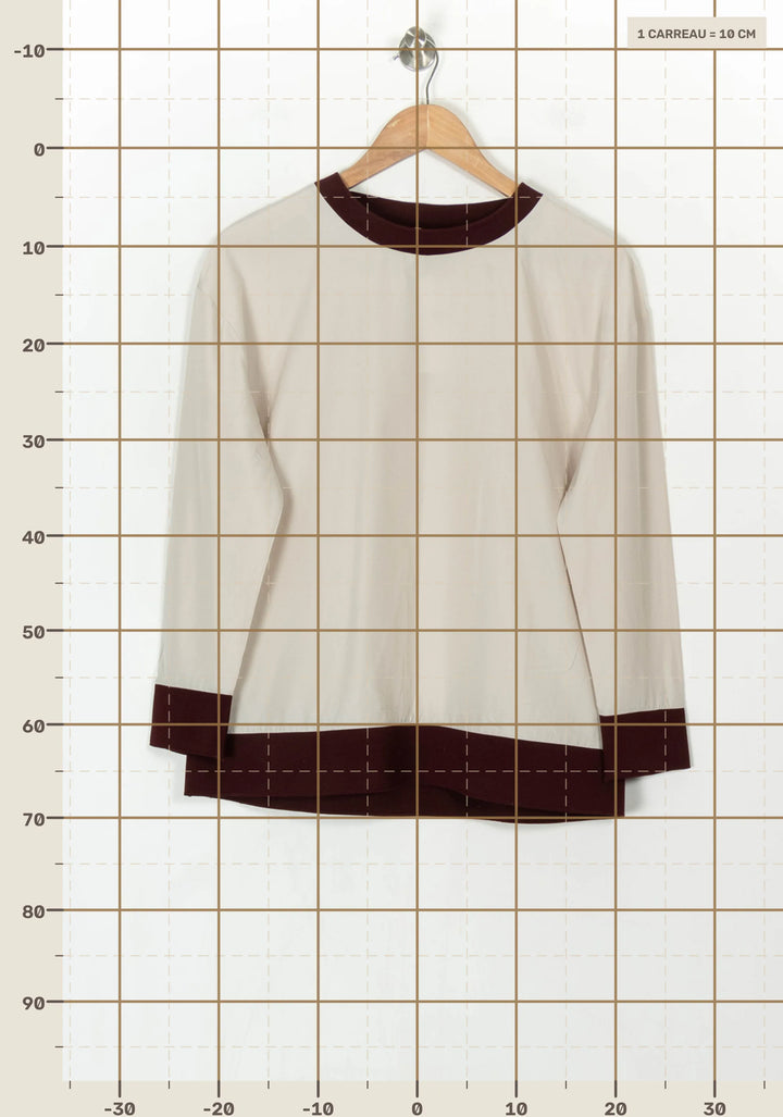 Sweatshirt Beige et Bordeaux - Taille S/36 de la marque COS | PARAD122681 - Vendu par Paradigme - Image 4