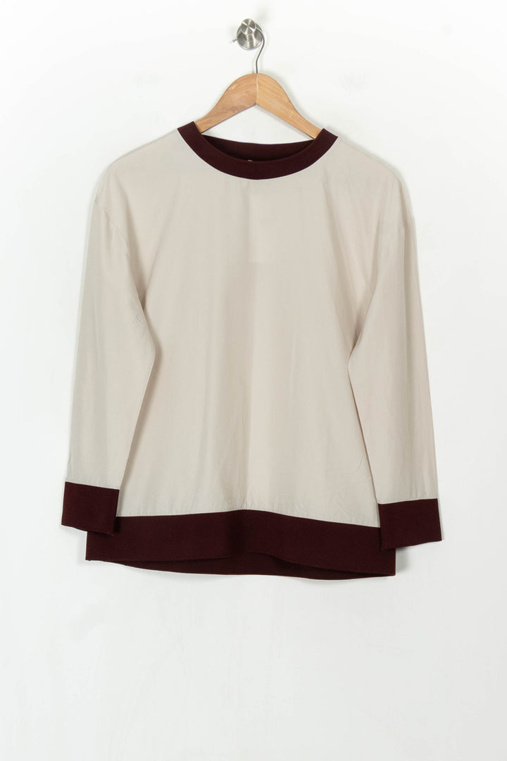 Sweatshirt Beige et Bordeaux - Taille S/36 de la marque COS | PARAD122681 - Vendu par Paradigme - Image 2