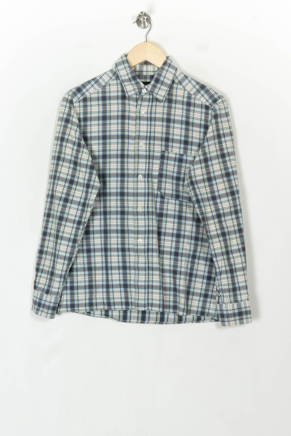 Chemise à Carreaux Bleue et Blanche - Taille XS/34 de la marque A.P.C. | PARAD122687 - Vendu par Paradigme - Image 2