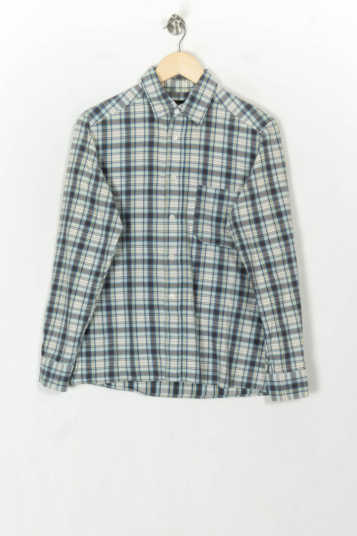 Chemise à Carreaux Bleue et Blanche - Taille XS/34 de la marque A.P.C. | PARAD122687 - Vendu par Paradigme - Image 2