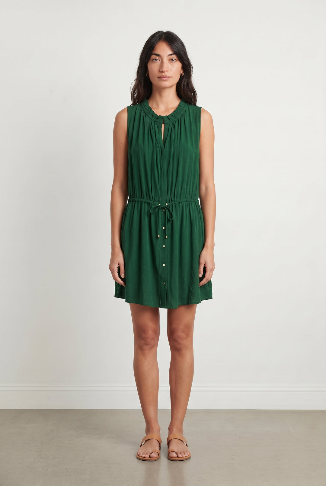 Robe Sans Manches Verte - Taille M/38 de la marque IKKS | PARAD122693 - Vendu par Paradigme - Image 1