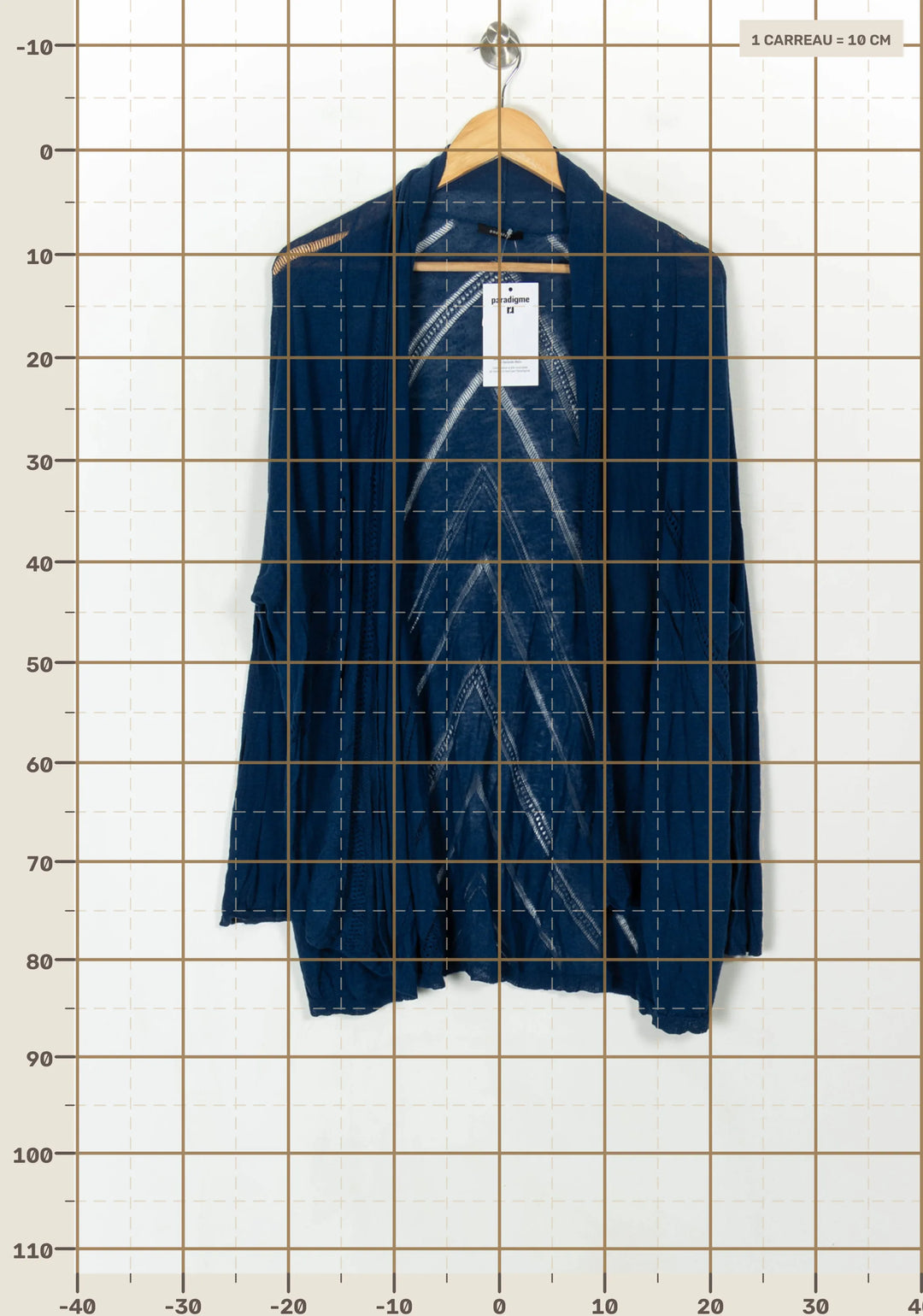 Cardigan Bleu - Taille M/38 de la marque One Step | PARAD122694 - Vendu par Paradigme - Image 4