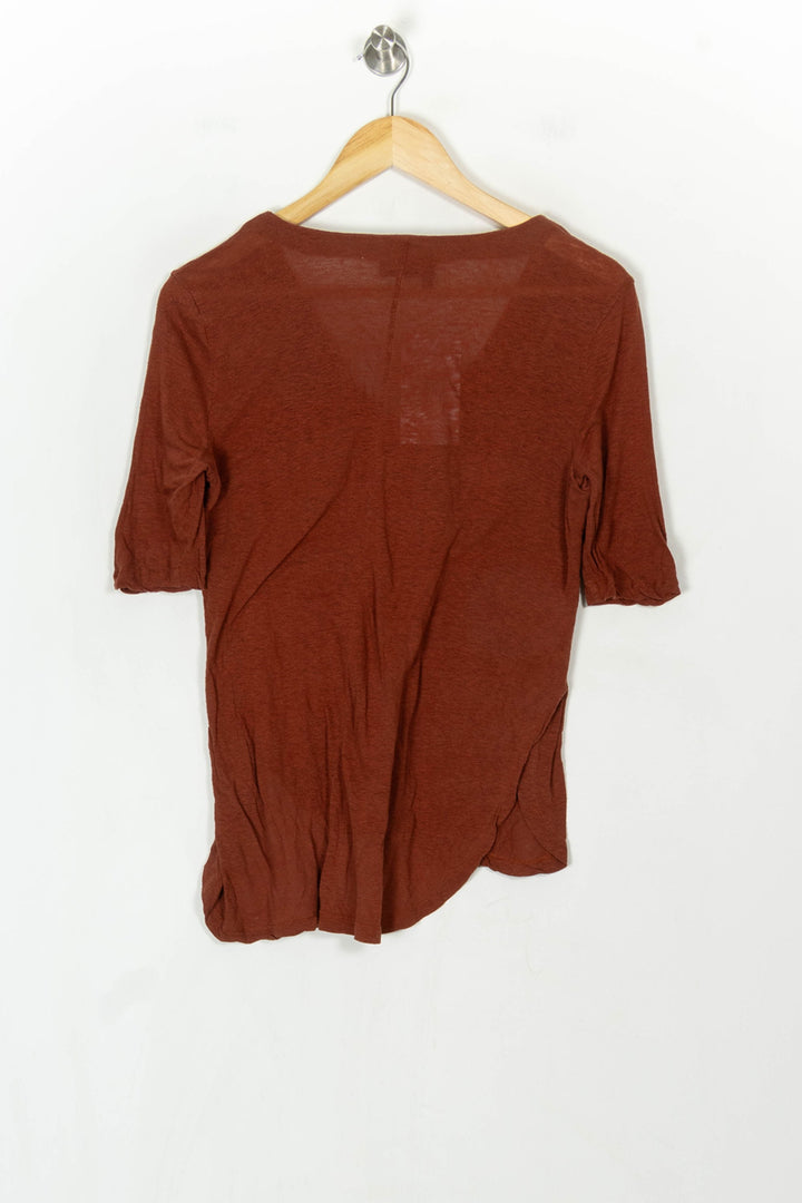 Tee-shirt Orange - Taille M/38 de la marque The Kooples | PARAD122697 - Vendu par Paradigme - Image 5