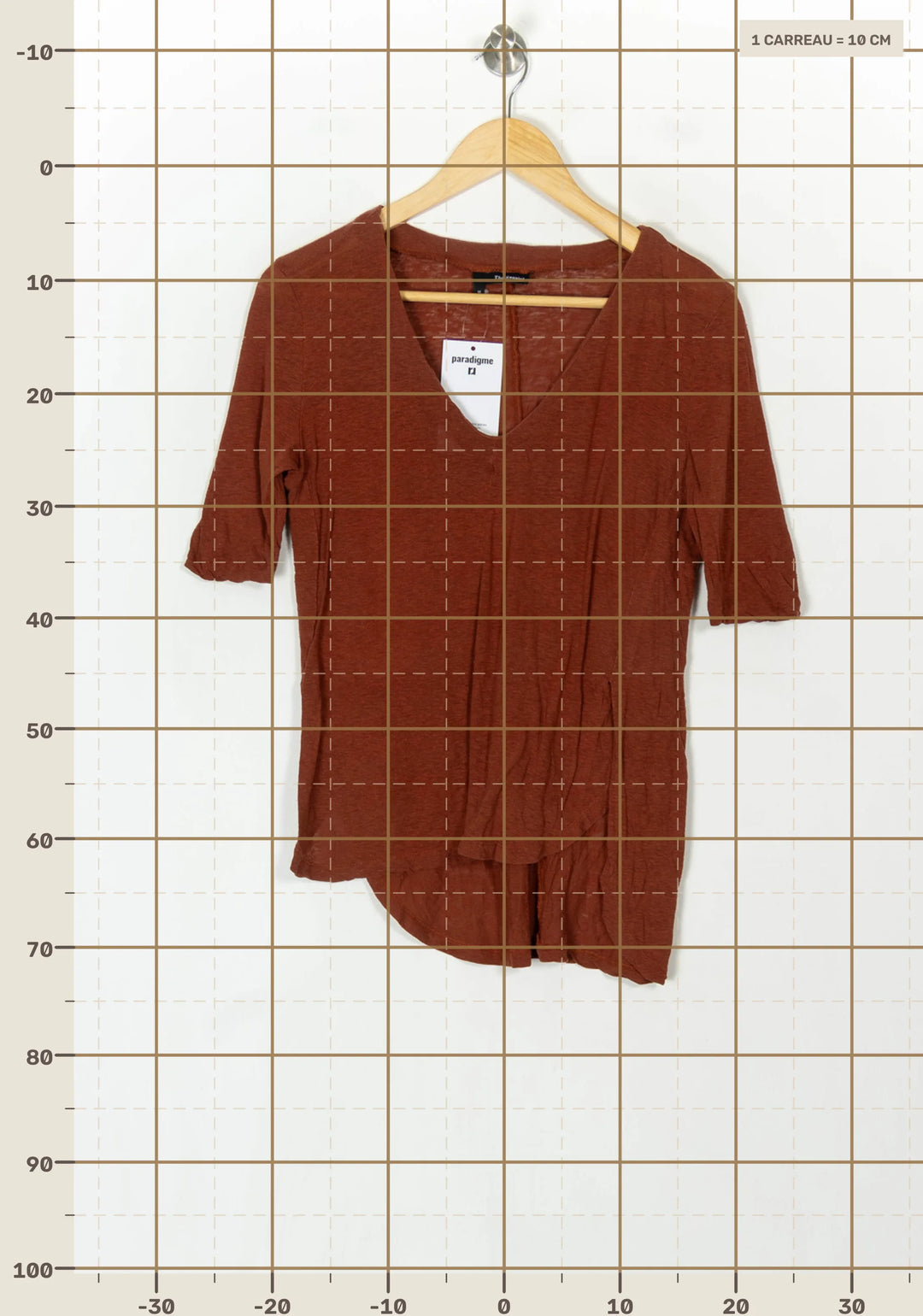 Tee-shirt Orange - Taille M/38 de la marque The Kooples | PARAD122697 - Vendu par Paradigme - Image 4