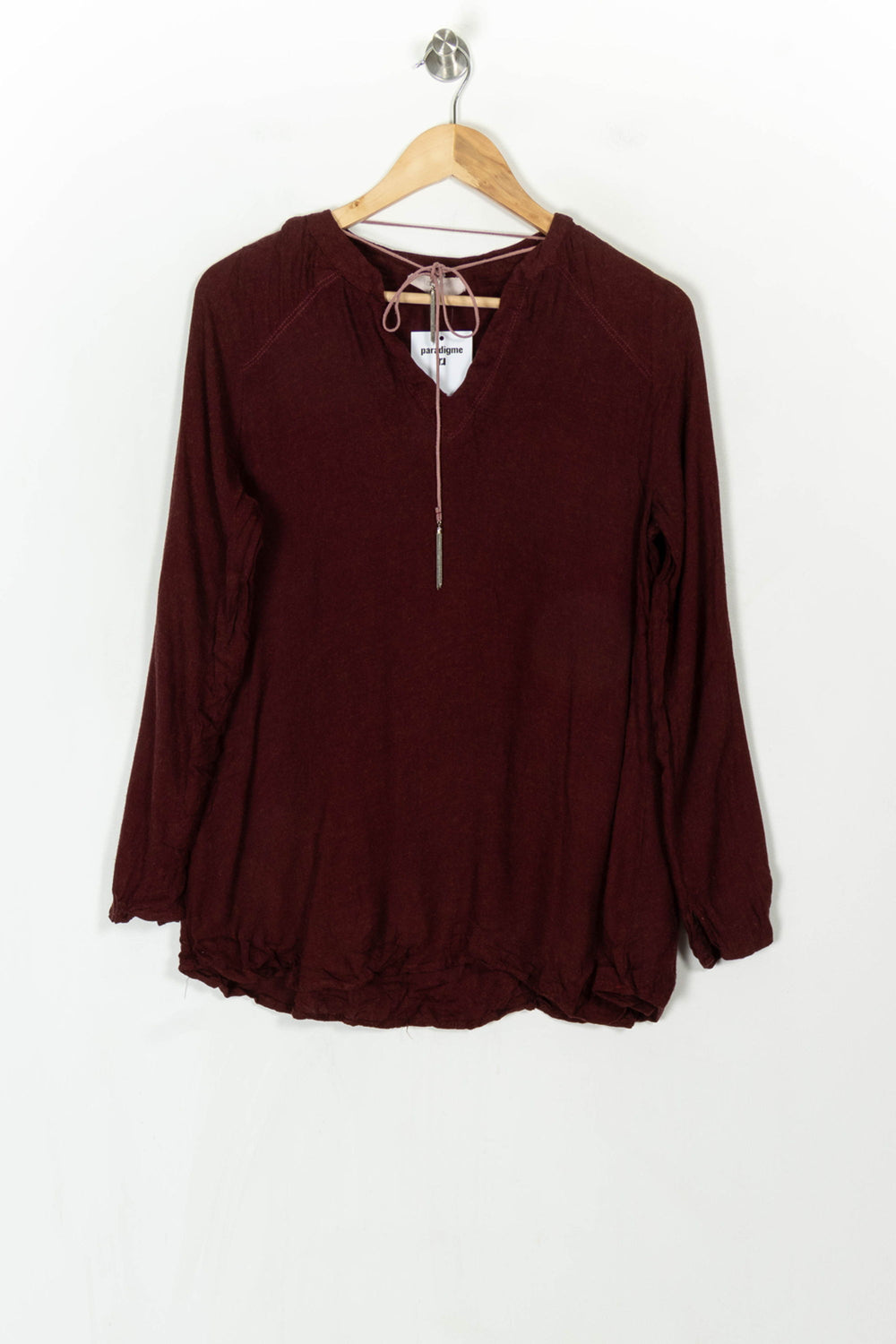Blouse Bordeaux - Taille M/38 de la marque Louizon | PARAD122698 - Vendu par Paradigme - Image 2