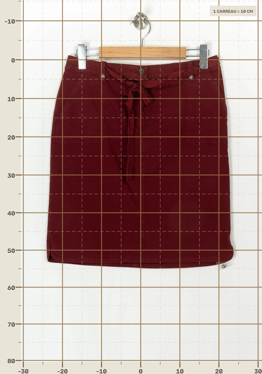 Jupe Courte Rouge - Taille L/40 de la marque Caroll | PARAD122701 - Vendu par Paradigme - Image 4