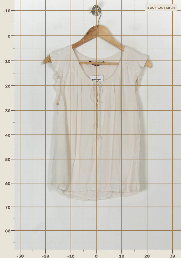 Blouse Blanche - Taille L/40 de la marque Comptoir des Cotonniers | PARAD122702 - Vendu par Paradigme - Image 4