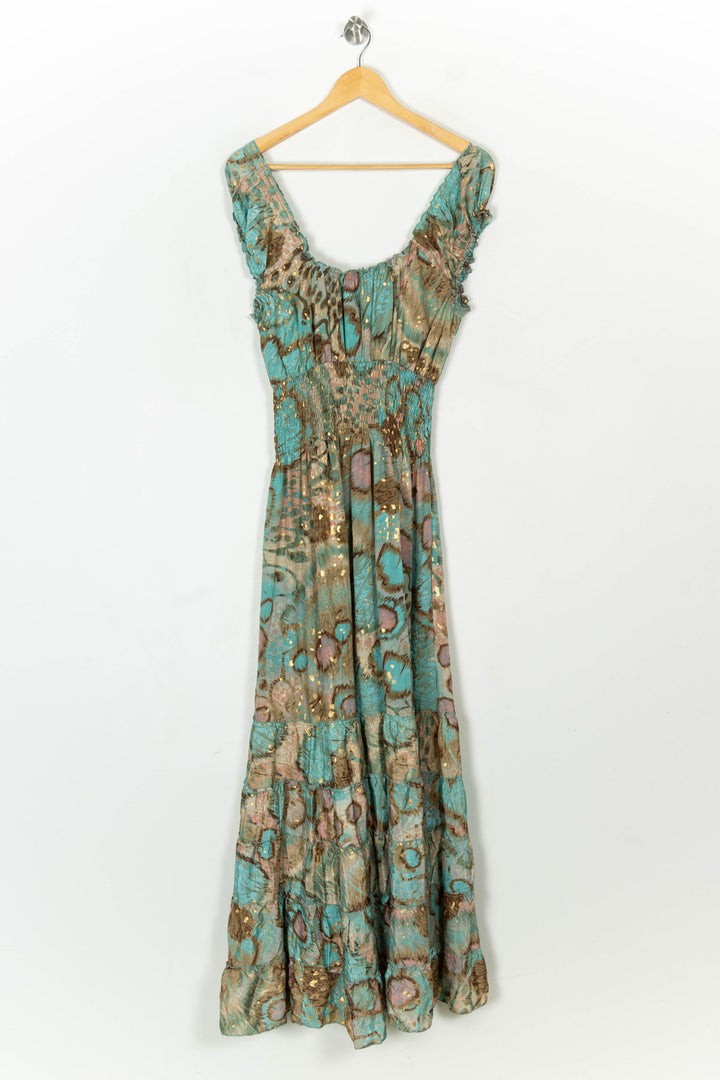 Robe Longue Verte et Marron - Taille XL/42 de la marque Derhy | PARAD122704 - Vendu par Paradigme - Image 5