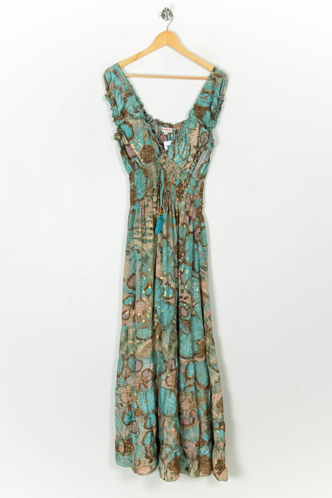Robe Longue Verte et Marron - Taille XL/42 de la marque Derhy | PARAD122704 - Vendu par Paradigme - Image 2