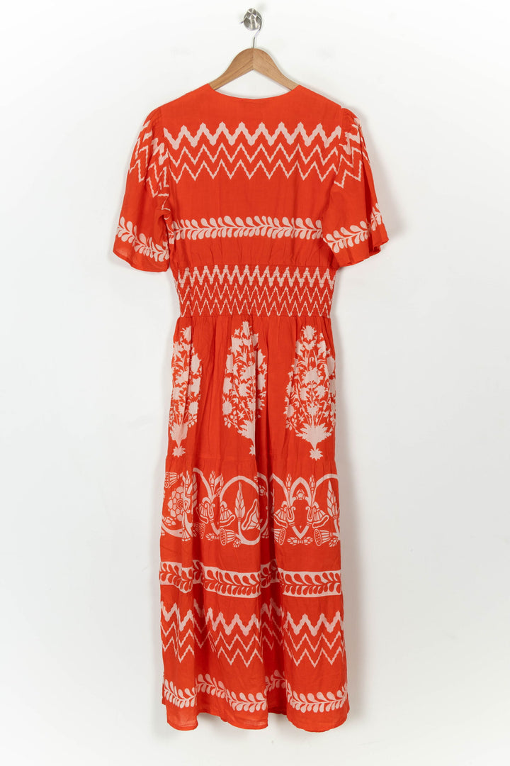 Robe Longue Orange et Blanche - Taille XL/42 de la marque Derhy | PARAD122706 - Vendu par Paradigme - Image 5