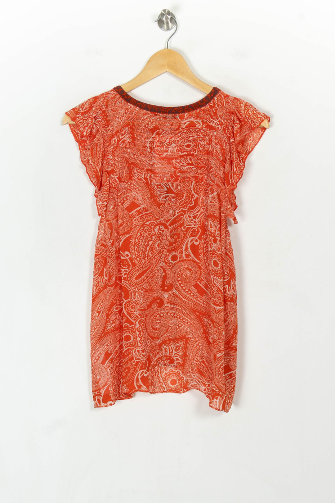 Blouse Orange et Rouge - Taille XL/42 de la marque La Fée Maraboutée | PARAD122709 - Vendu par Paradigme - Image 5
