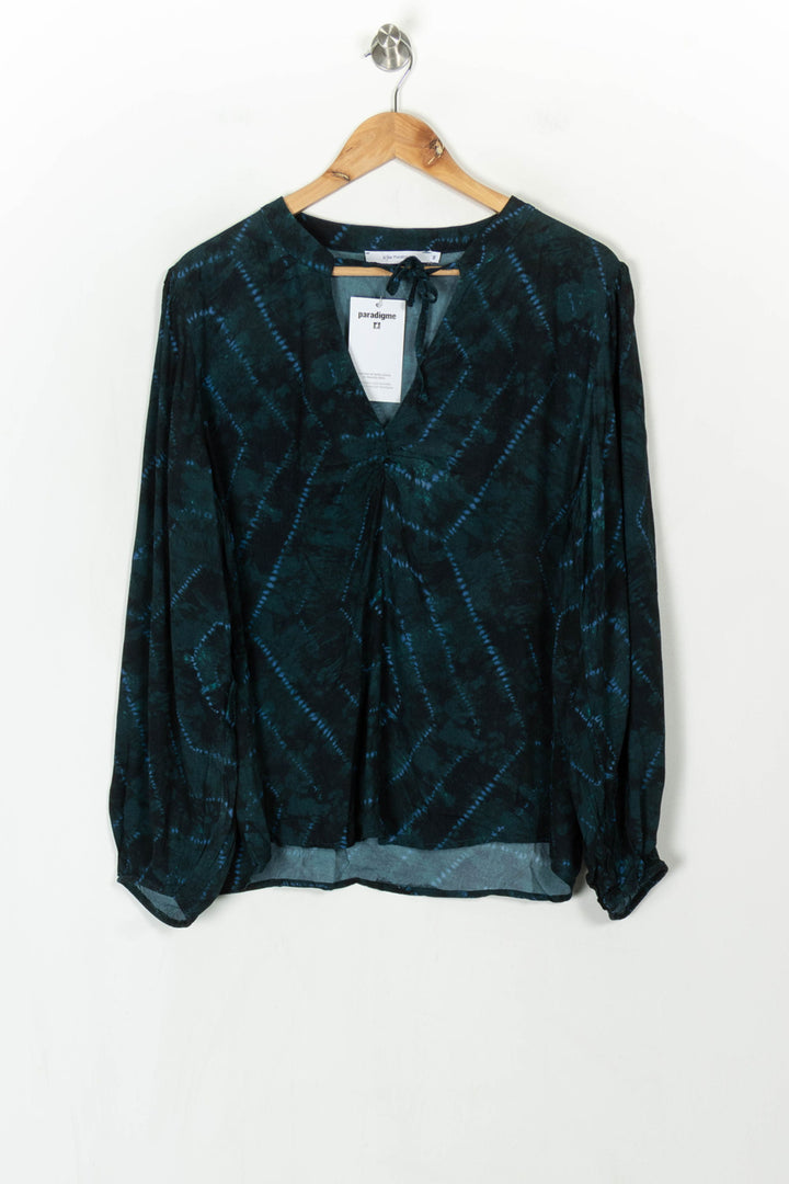 Blouse Verte et Bleue - Taille XXXL/46 de la marque La Fée Maraboutée | PARAD122710 - Vendu par Paradigme - Image 2