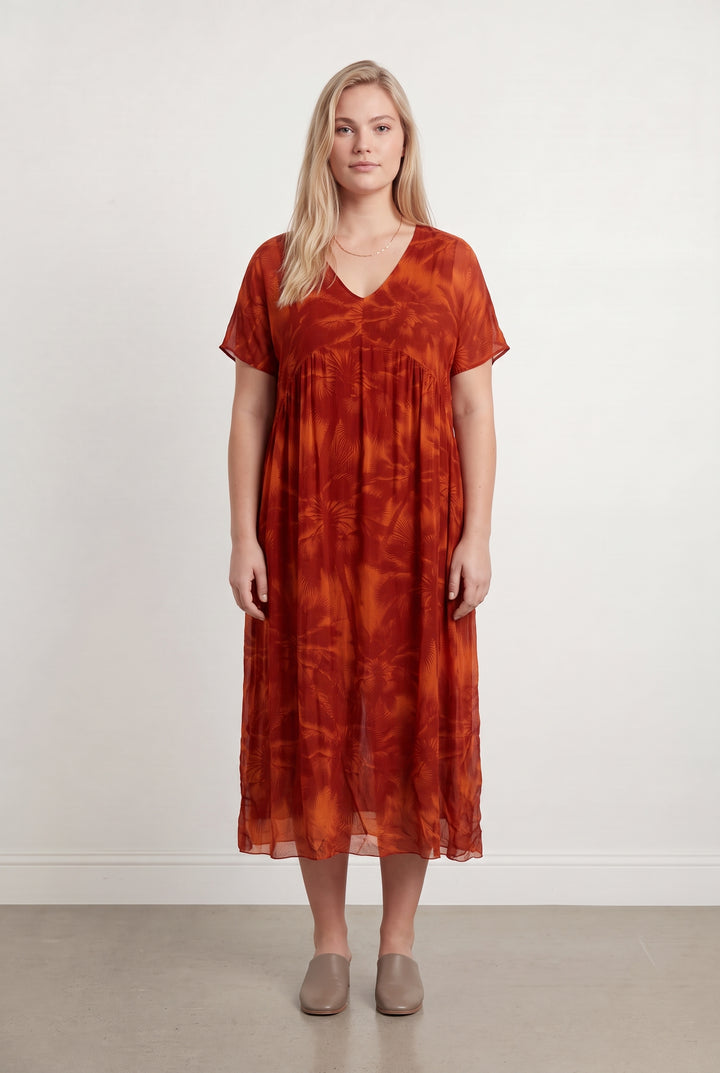 Robe Orange - Taille XL/42 de la marque La Fée Maraboutée | PARAD122713 - Vendu par Paradigme - Image 1
