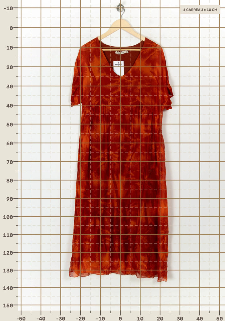 Robe Orange - Taille XL/42 de la marque La Fée Maraboutée | PARAD122713 - Vendu par Paradigme - Image 4