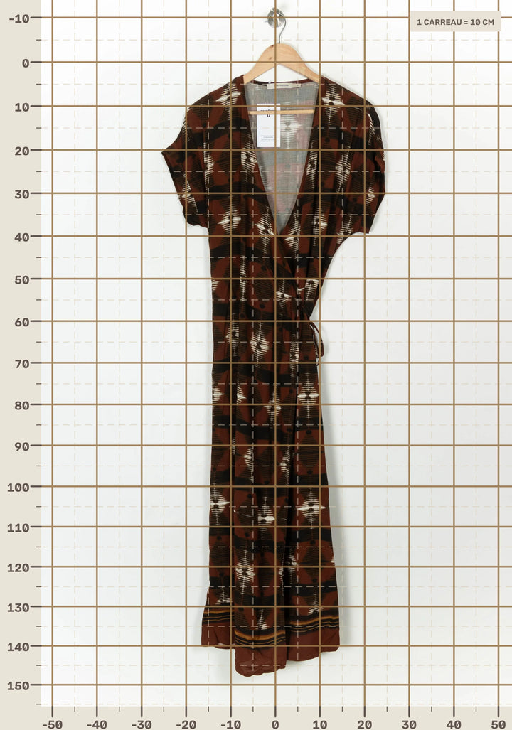Robe Longue Marron et Noire - Taille XXL/44 de la marque La Fée Maraboutée | PARAD122716 - Vendu par Paradigme - Image 4