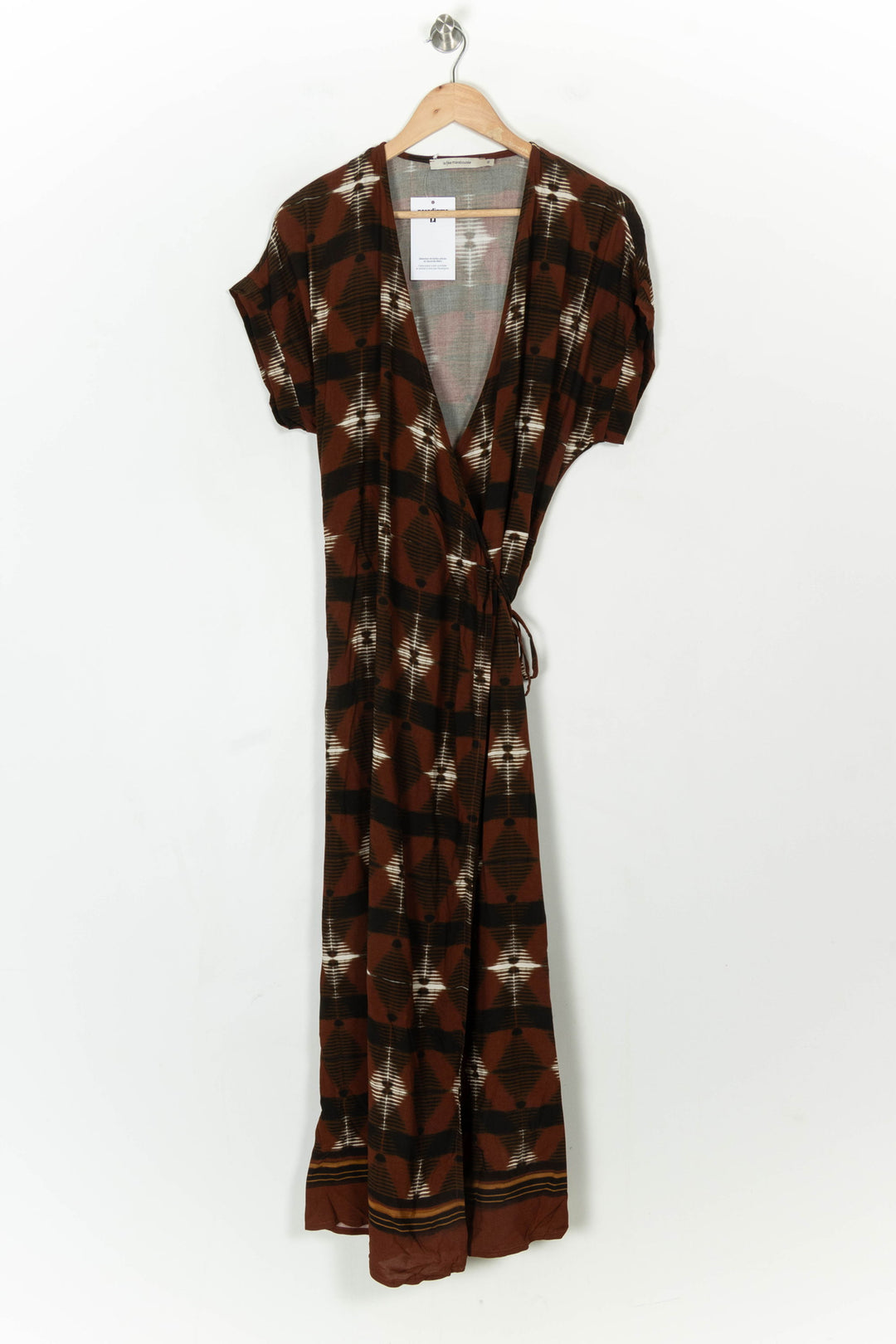 Robe Longue Marron et Noire - Taille XXL/44 de la marque La Fée Maraboutée | PARAD122716 - Vendu par Paradigme - Image 2
