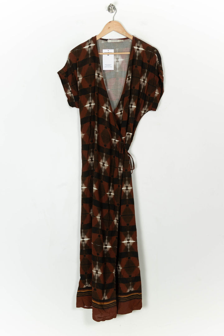 Robe Longue Marron et Noire - Taille XXL/44 de la marque La Fée Maraboutée | PARAD122716 - Vendu par Paradigme - Image 2