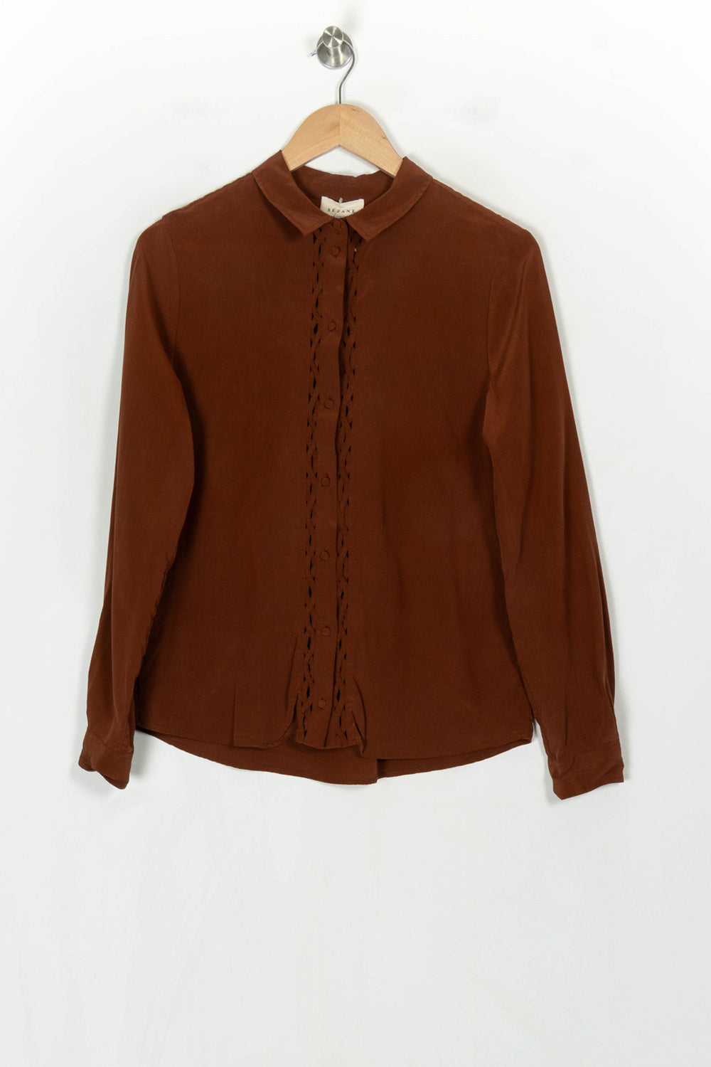 Chemise Marron - Taille M/38 de la marque Sézane | PARAD122718 - Vendu par Paradigme - Image 2