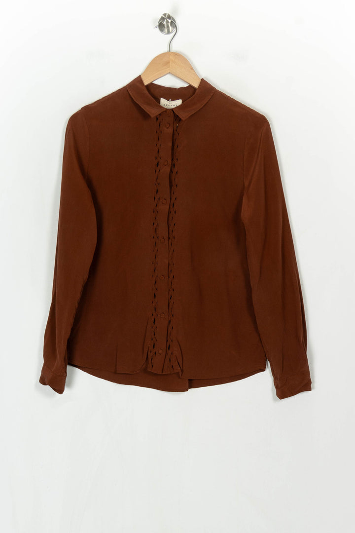 Chemise Marron - Taille M/38 de la marque Sézane | PARAD122718 - Vendu par Paradigme - Image 2