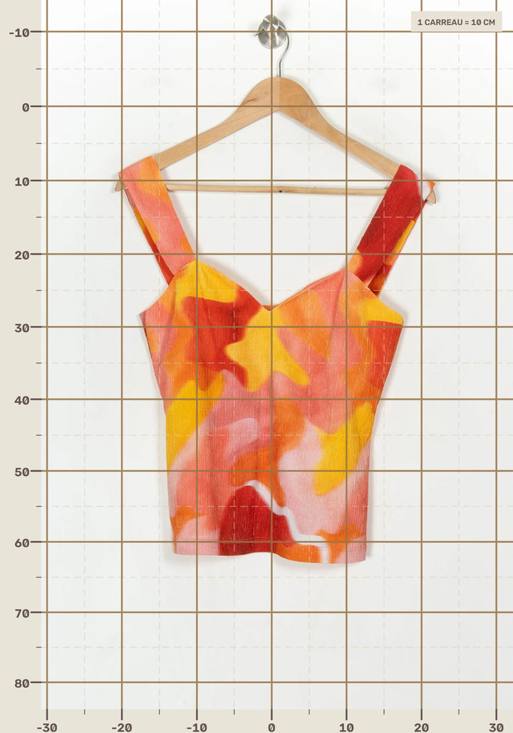 Débardeur Rose et Jaune - Taille L/40 de la marque Soi Paris | PARAD122719 - Vendu par Paradigme - Image 4
