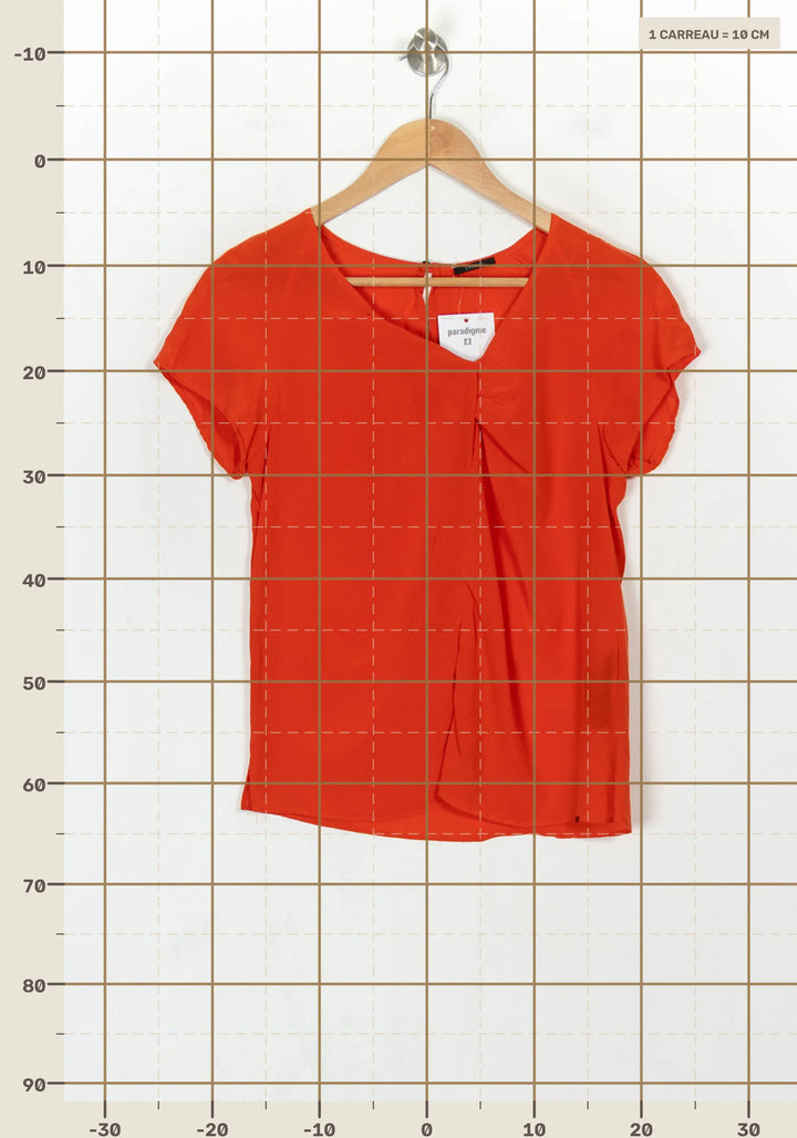 Blouse Orange - Taille M/38 de la marque IKKS | PARAD122721 - Vendu par Paradigme - Image 4