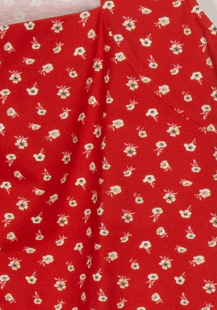 Débardeur Rouge à Fleurs Blanches - Taille XL/42 de la marque Rouje | PARAD122723 - Vendu par Paradigme - Image 3