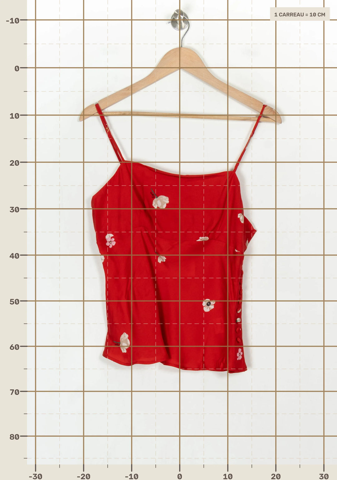 Débardeur Rouge et Blanc - Taille XL/42 de la marque Rouje | PARAD122724 - Vendu par Paradigme - Image 4
