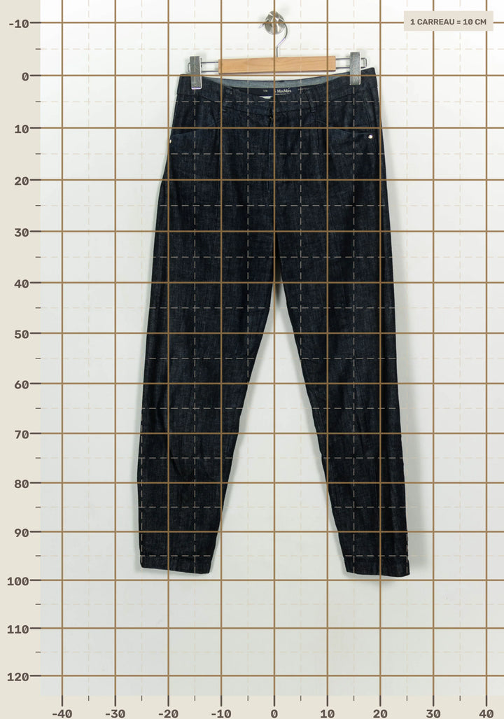 Pantalon Bleu - Taille L/40 de la marque Weekend Max Mara | PARAD122727 - Vendu par Paradigme - Image 4