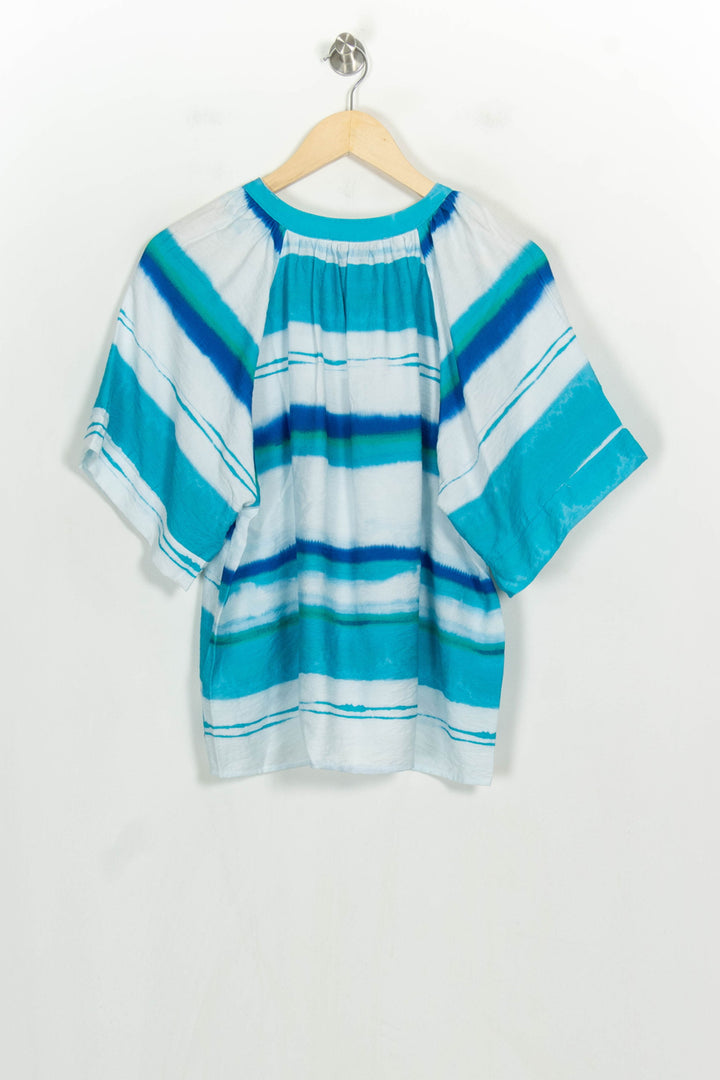 Blouse Blanche et Bleue - Taille XL/42 de la marque La Fée Maraboutée | PARAD122728 - Vendu par Paradigme - Image 5