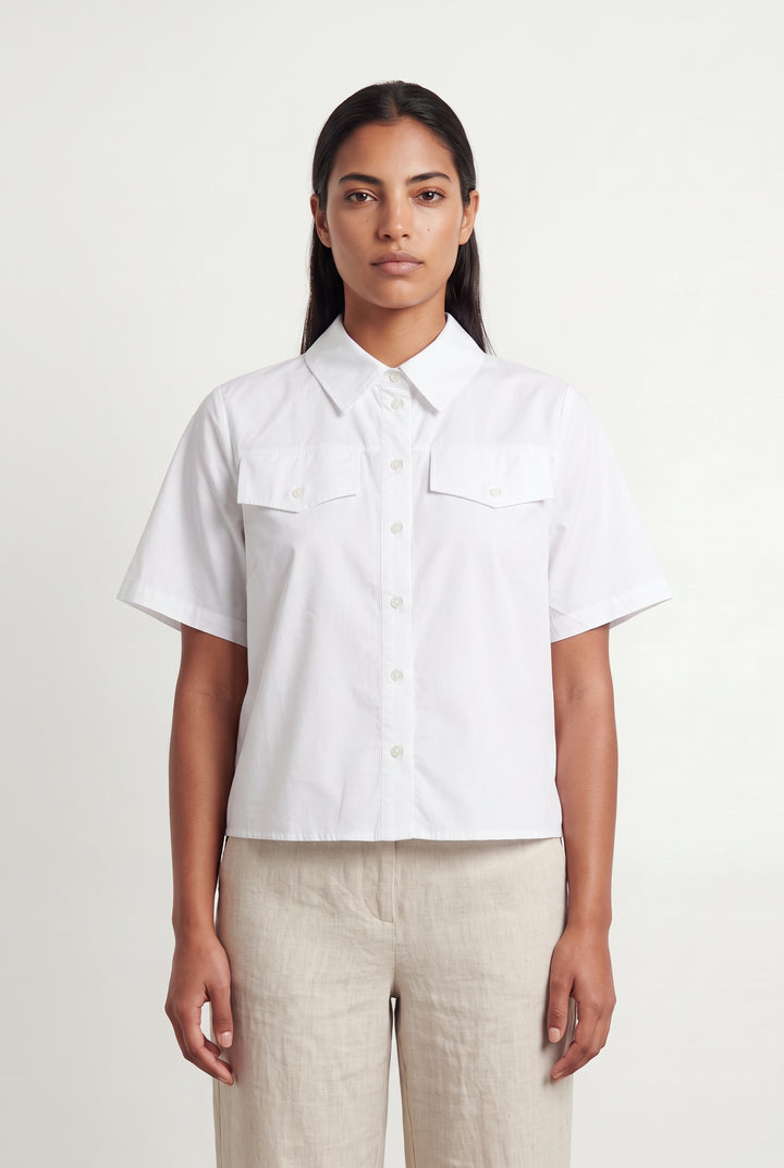 Chemisier Blanc - Taille L/40 de la marque La Fée Maraboutée | PARAD122729 - Vendu par Paradigme - Image 1