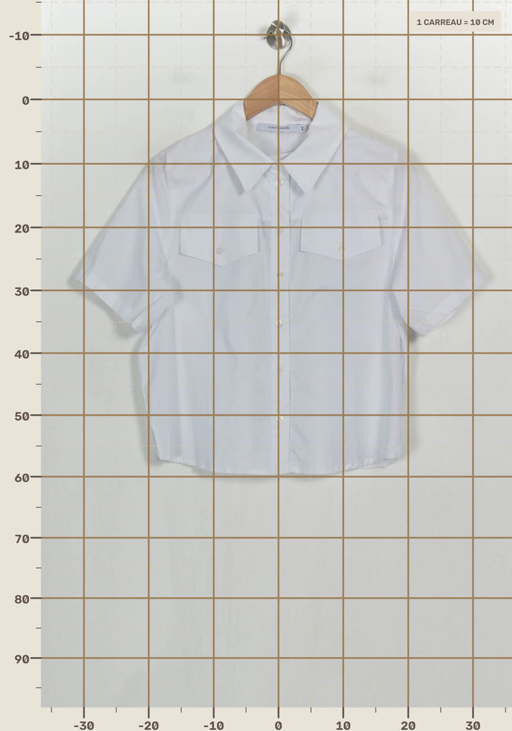 Chemisier Blanc - Taille L/40 de la marque La Fée Maraboutée | PARAD122729 - Vendu par Paradigme - Image 4