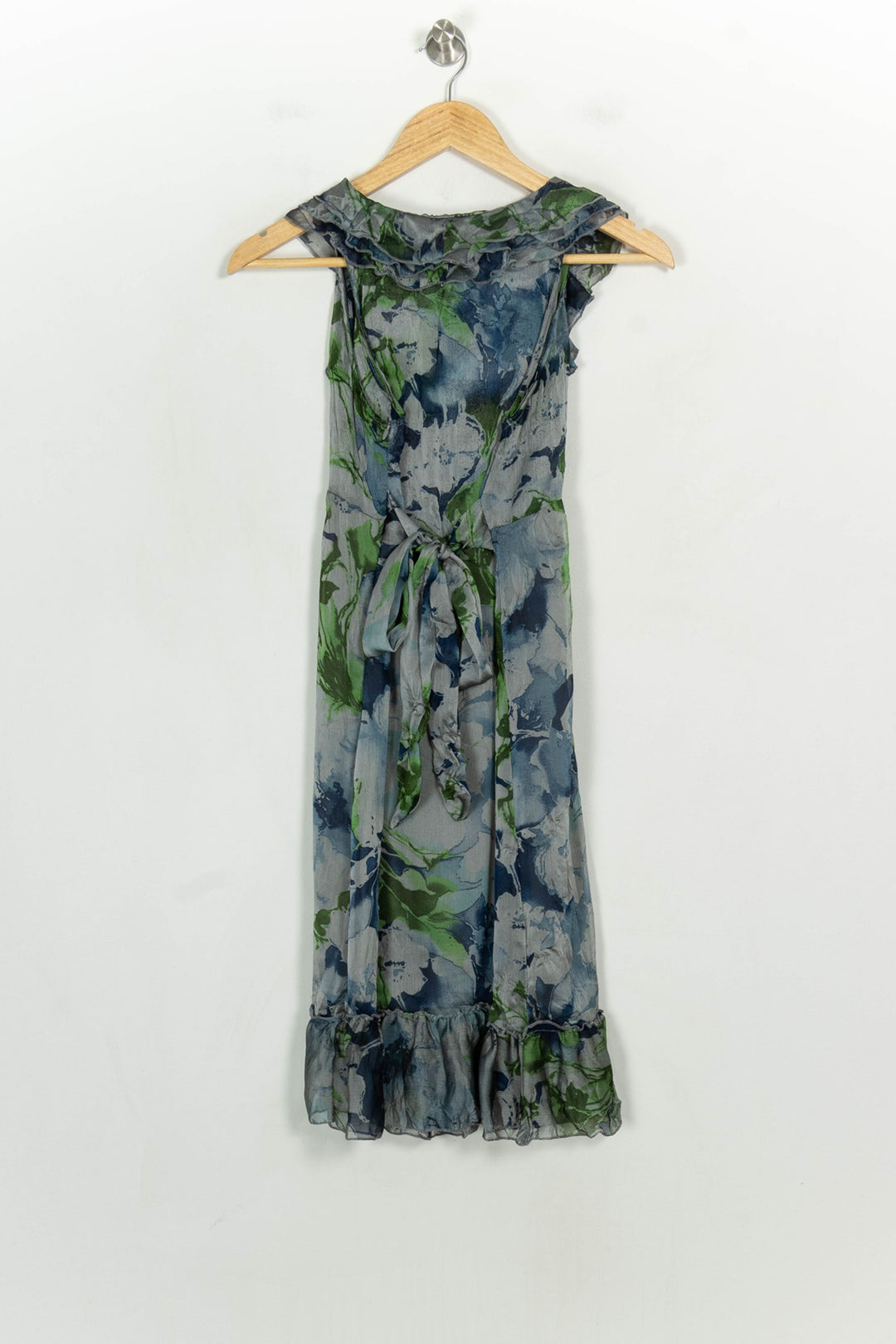 Robe Longue Bleu et Vert - Taille M/38 de la marque La Fée Maraboutée | PARAD122732 - Vendu par Paradigme - Image 5