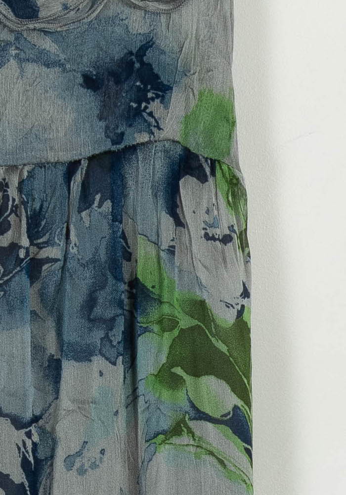 Robe Longue Bleu et Vert - Taille M/38 de la marque La Fée Maraboutée | PARAD122732 - Vendu par Paradigme - Image 3