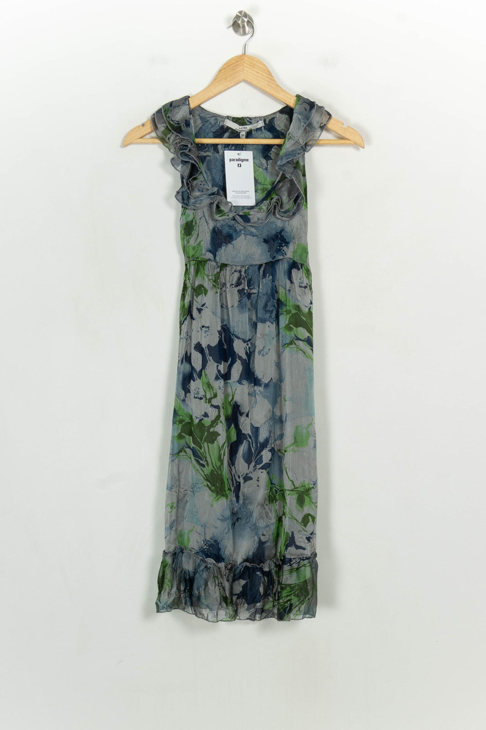 Robe Longue Bleu et Vert - Taille M/38 de la marque La Fée Maraboutée | PARAD122732 - Vendu par Paradigme - Image 2