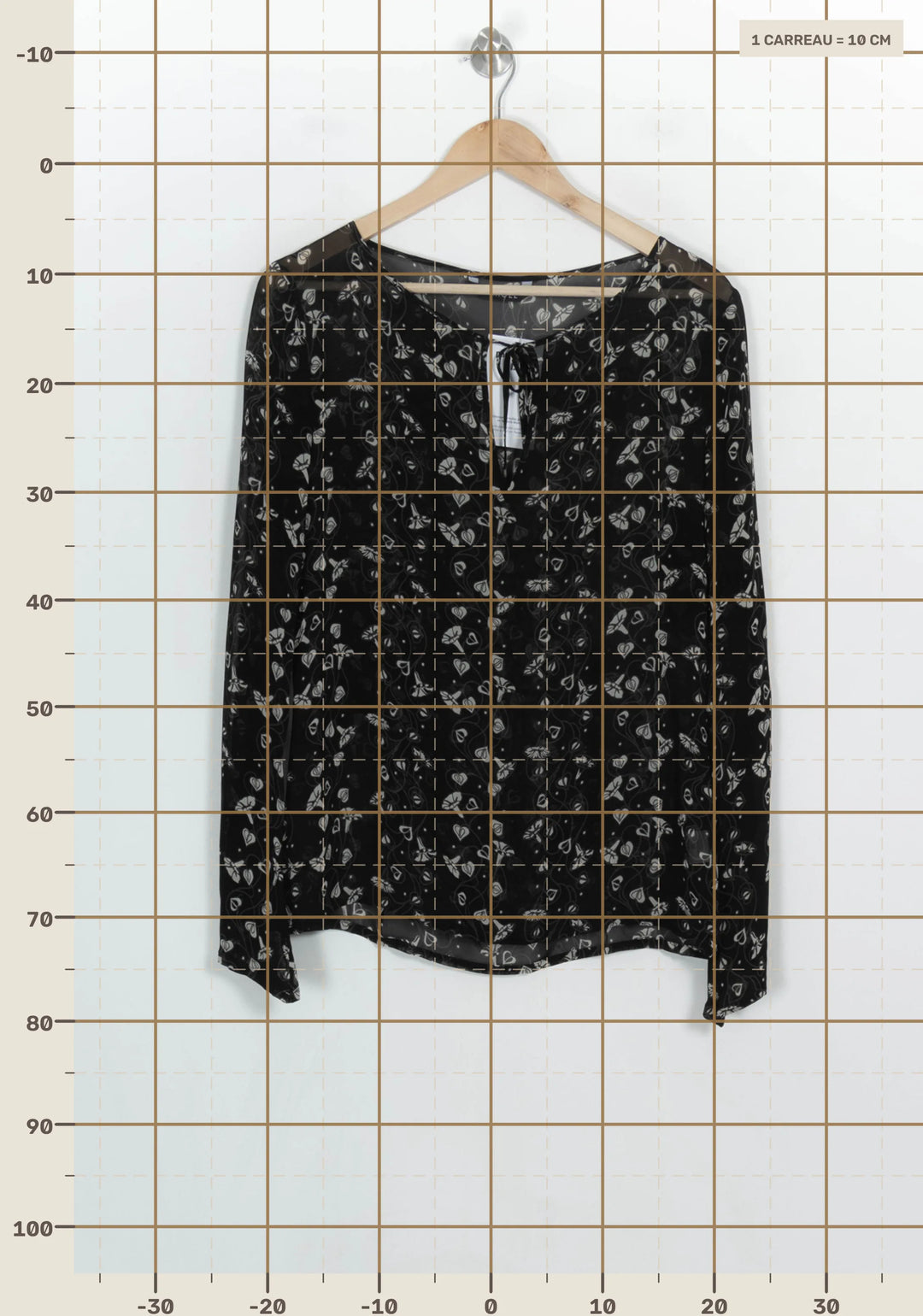 Blouse Noire et Blanche - Taille M/38 de la marque Caroll | PARAD122733 - Vendu par Paradigme - Image 4