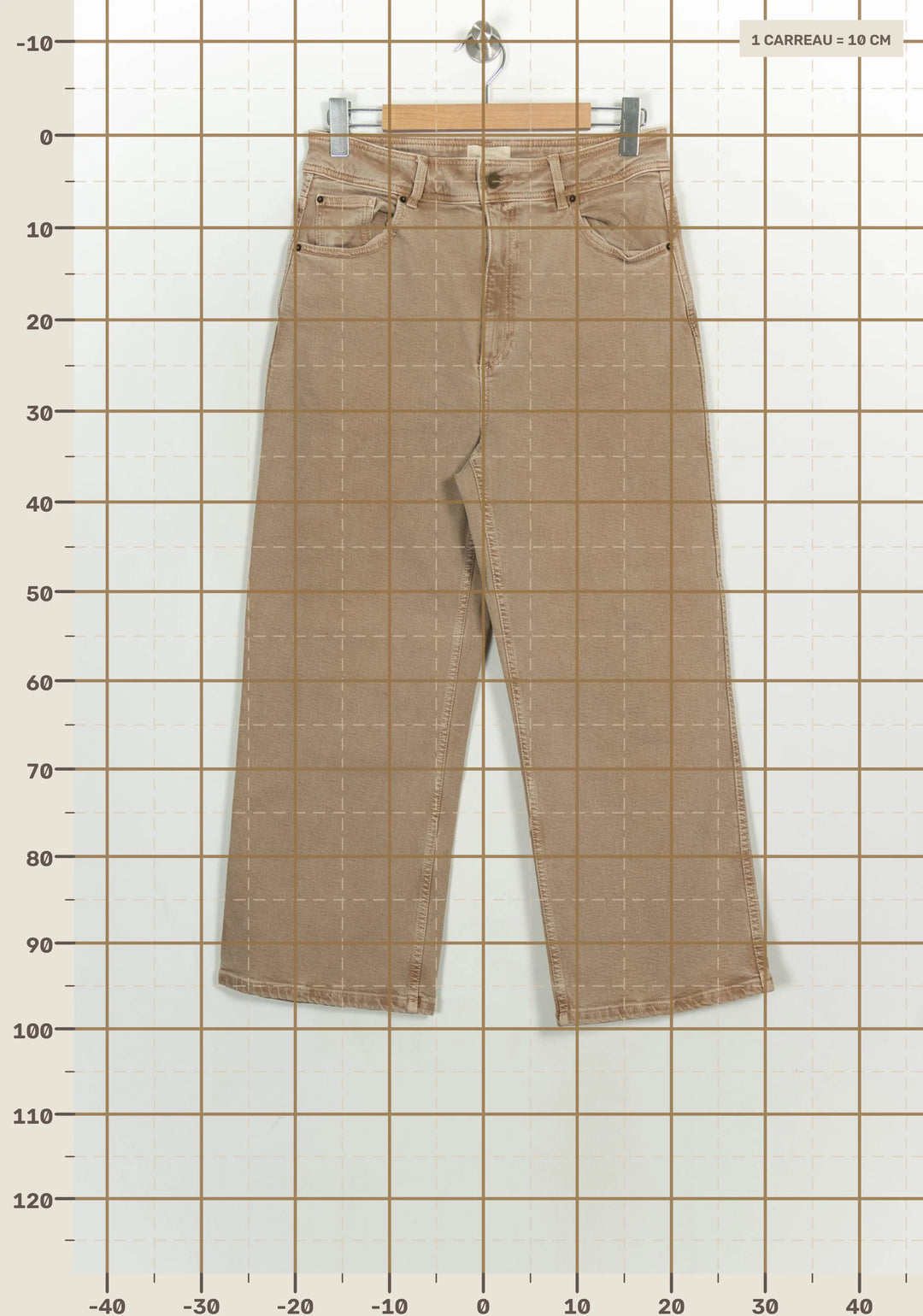 Jean Beige - Taille XL/42 de la marque Sézane | PARAD122737 - Vendu par Paradigme - Image 4