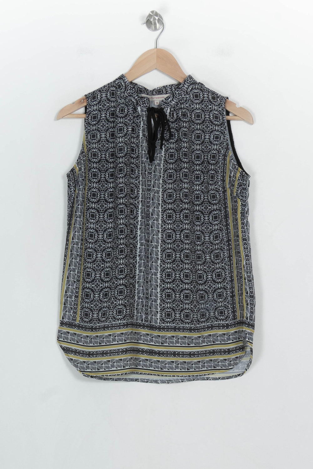 Blouse Noire et Blanche - Taille M/38 de la marque La Fée Maraboutée | PARAD122738 - Vendu par Paradigme - Image 2