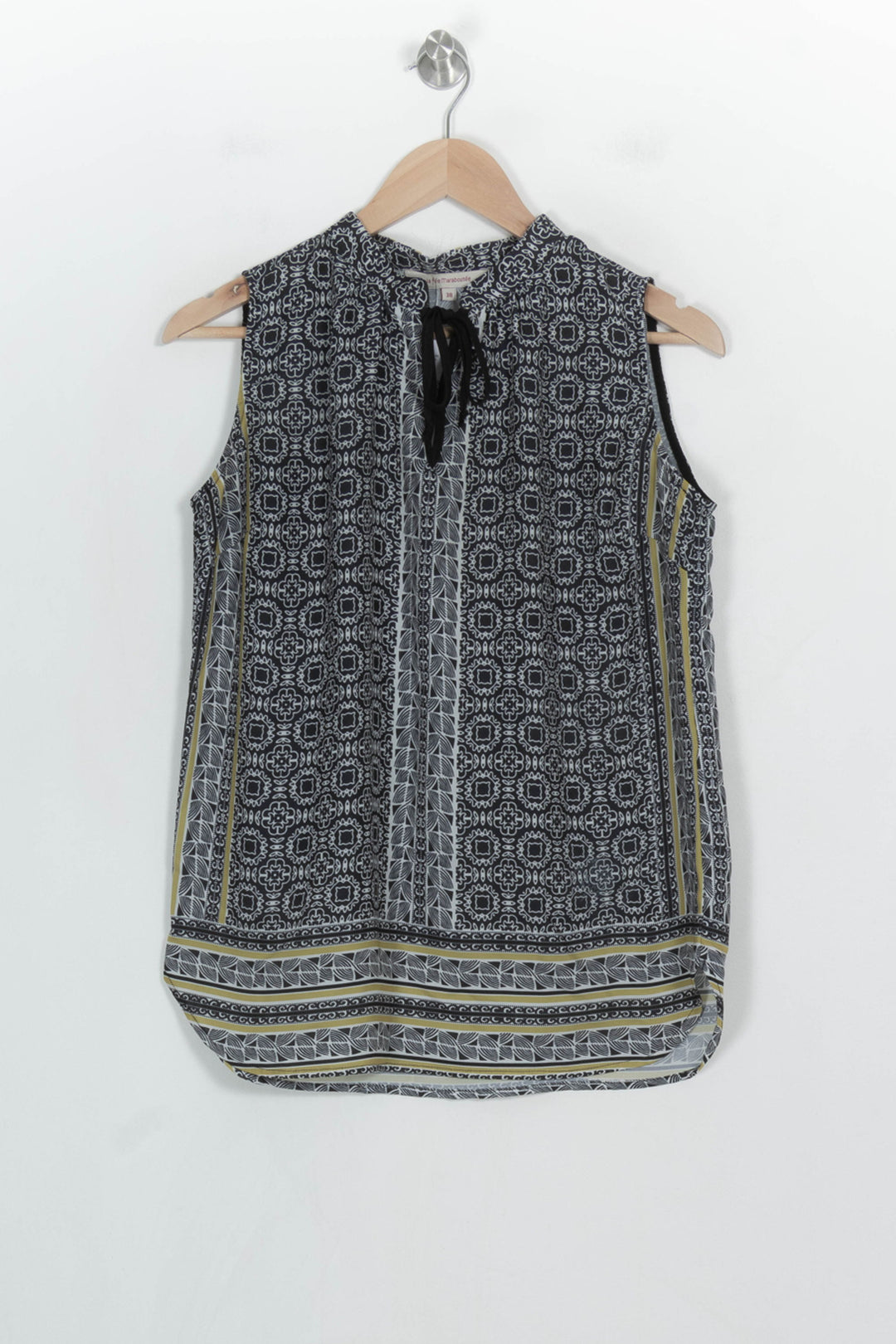 Blouse Noire et Blanche - Taille M/38 de la marque La Fée Maraboutée | PARAD122738 - Vendu par Paradigme - Image 2