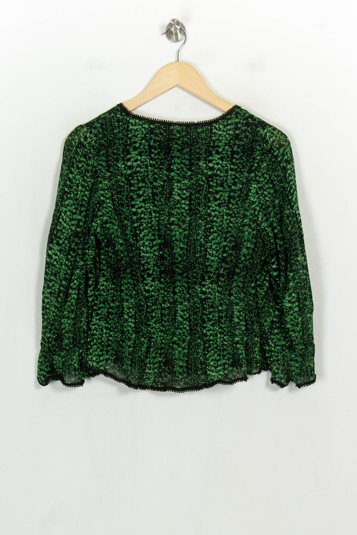 Blouse Verte et Noire - Taille M/38 de la marque ba&amp;sh | PARAD122742 - Vendu par Paradigme - Image 5