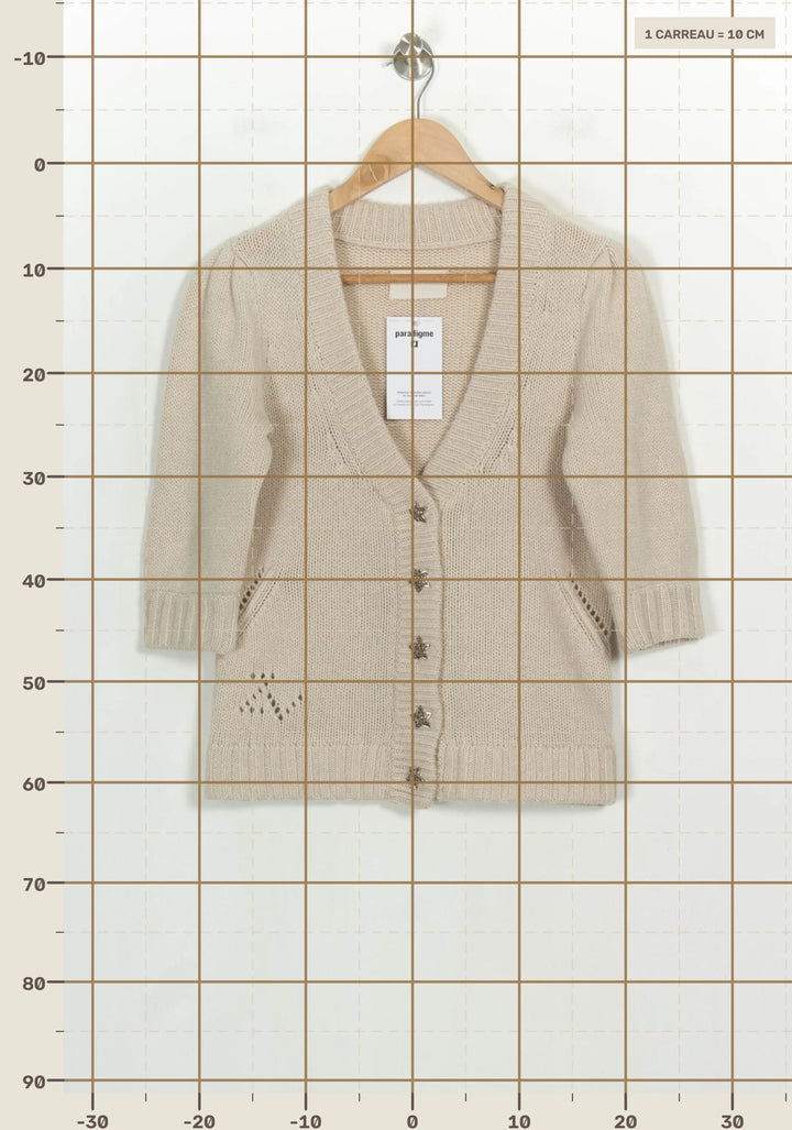 Cardigan Beige - Taille M/38 de la marque Zadig&amp;Voltaire | PARAD122743 - Vendu par Paradigme - Image 4