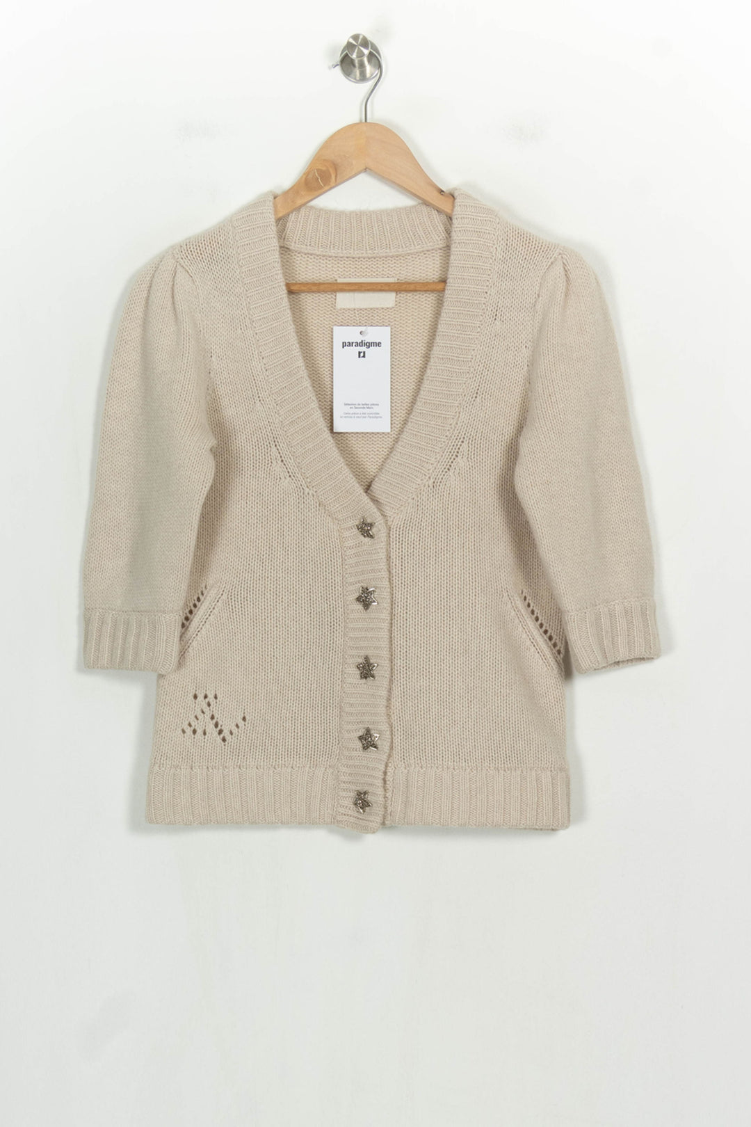 Cardigan Beige - Taille M/38 de la marque Zadig&amp;Voltaire | PARAD122743 - Vendu par Paradigme - Image 2