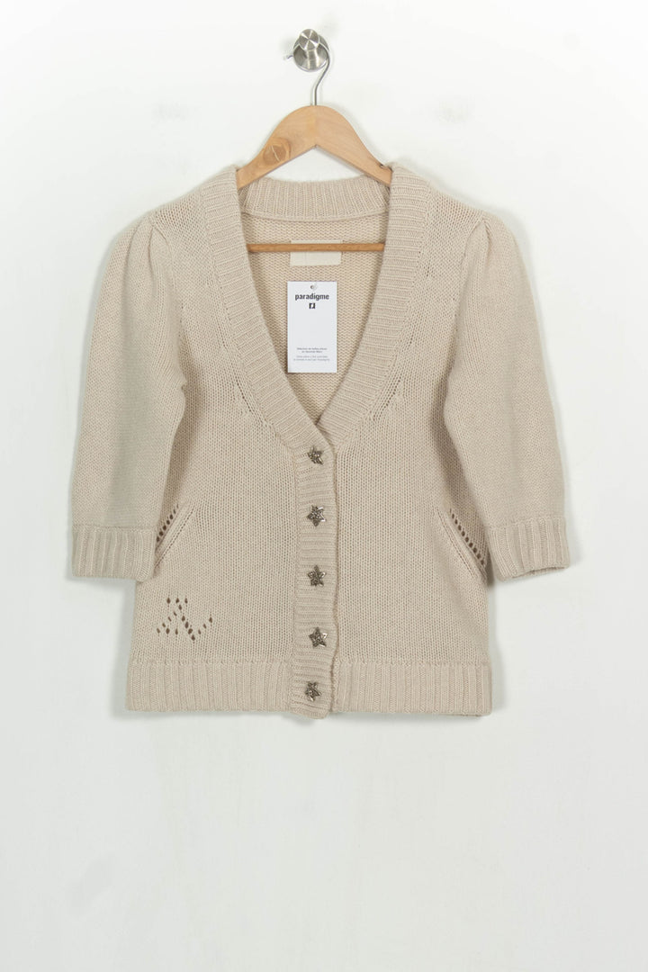 Cardigan Beige - Taille M/38 de la marque Zadig&amp;Voltaire | PARAD122743 - Vendu par Paradigme - Image 2