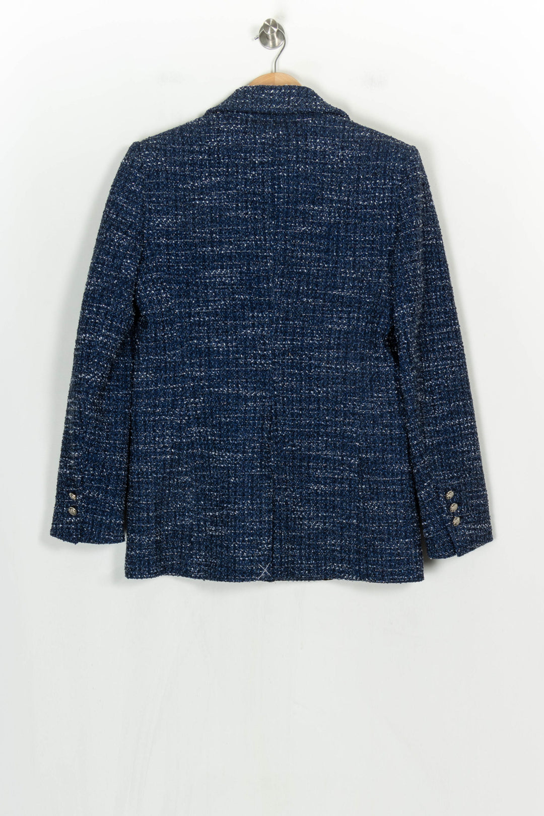 Veste en tweed bleue - Taille M/38 de la marque Maje | PARAD122744 - Vendu par Paradigme - Image 5