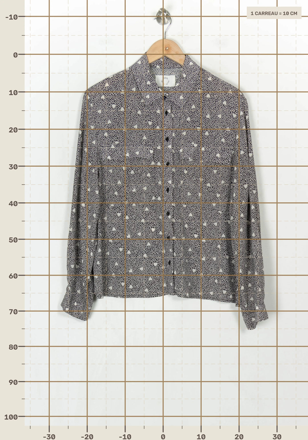 Chemise Bleue et Blanche - Taille M/38 de la marque Des petits hauts | PARAD122753 - Vendu par Paradigme - Image 4