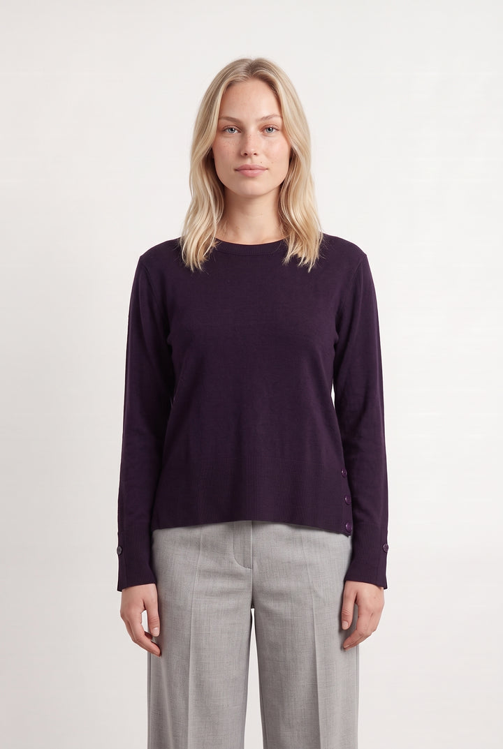 Pull Violet - Taille L/40 de la marque La Fée Maraboutée | PARAD122754 - Vendu par Paradigme - Image 1